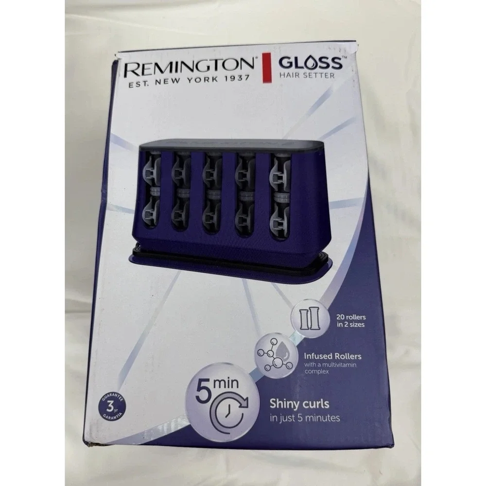 Remington Gloss Hair Setter Hot Rollers Purple Ceramic 94433098 NEW OPEN BOX